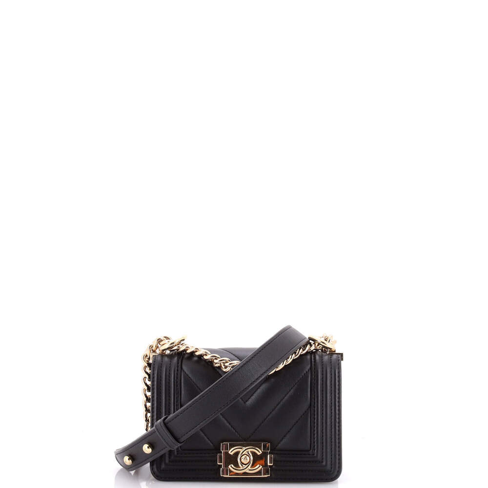Chanel Mini Boy Flap Bag Chevron Lambskin
